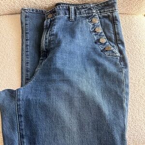 GAP High-Rise Button-Front Blue Women’s Jeans